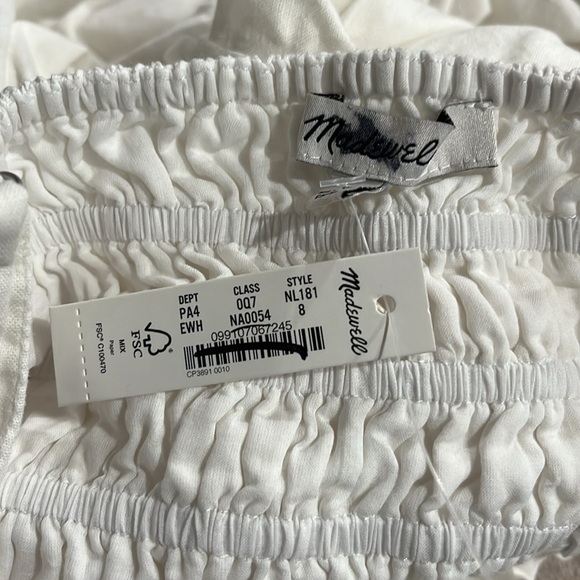 Madewell Double-Tie Cutout Sweetheart Midi Dress NL181 white - Picture 7 of 7